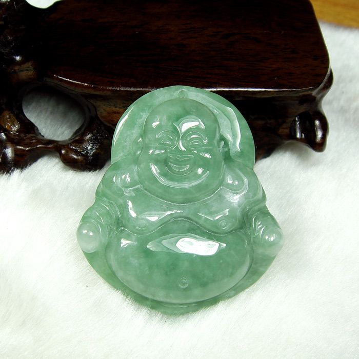 99元起拍豆绿翡翠大佛公|99元起拍豆绿翡翠大佛公拍卖|竞价|价格|交易-玉器拍卖-华夏收藏网