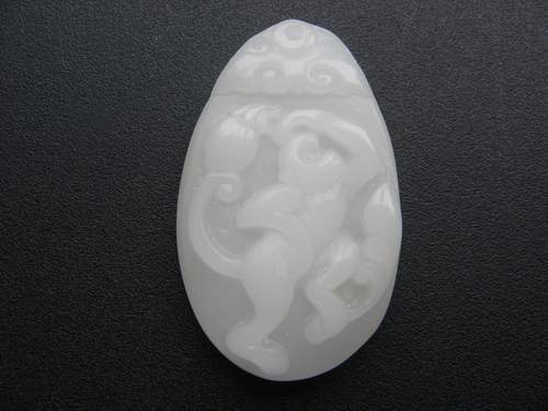 青海白玉牌--美猴献寿|青海白玉牌--美猴献寿拍卖|竞价|价格|交易-玉器拍卖-华夏收藏网