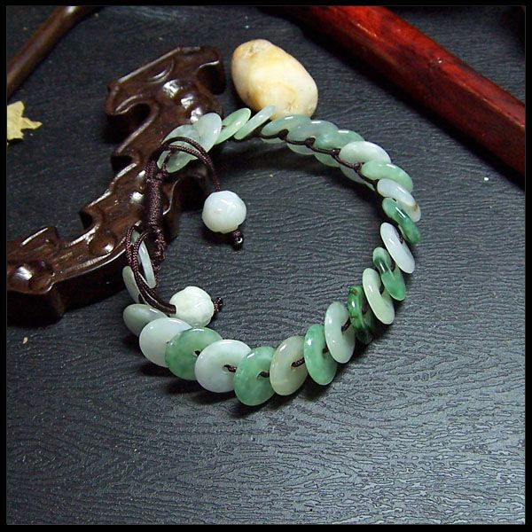 【晶晶】翡翠平安扣手链·与脉搏同步呼吸_在