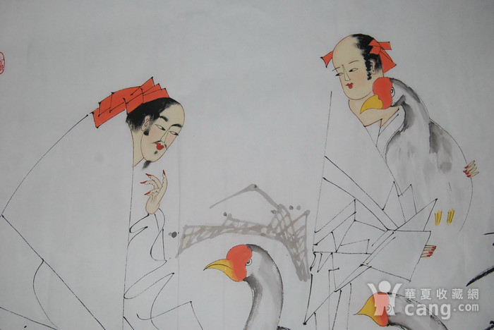 著名画家王西京风格四尺人物画作品