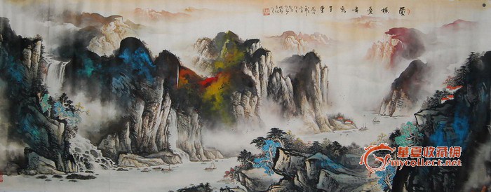 名家山水画----四川当代实力画家四尺精品 有局部大图