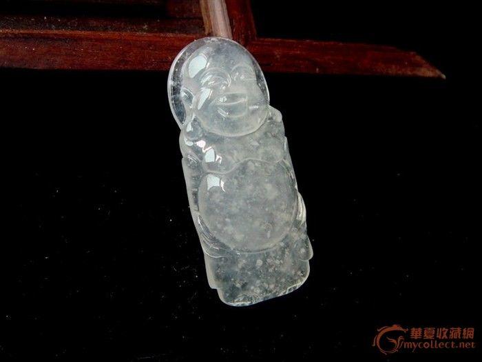 完美老坑玻冰种起光木拿站佛#配证书#_在线拍