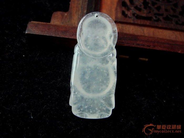 完美老坑玻冰种起光木拿站佛#配证书#_在线拍