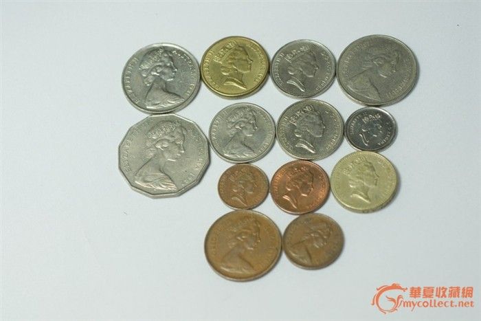 带女皇头像的硬币+新加坡,马来西亚,泰国硬币