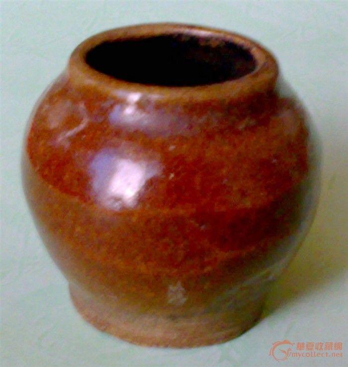 农村淘来的黄釉小罐