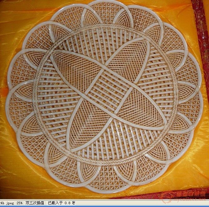 出土的工艺手制编花瓷盘|出土的工艺手制编花瓷盘拍卖|竞价|价格|交易-瓷器拍卖-华夏收藏网