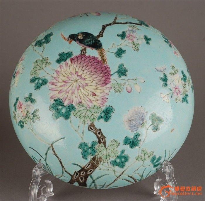 10099RB02 大雅斋风格粉彩花鸟捧盒_在线拍