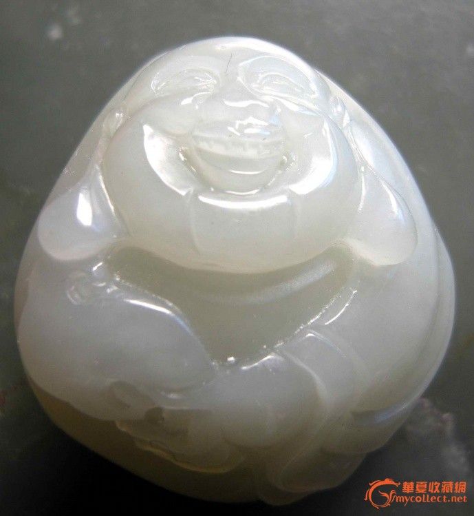 新疆和田玉籽料米勒佛雕件20克 非常油,<em>白度</em>1