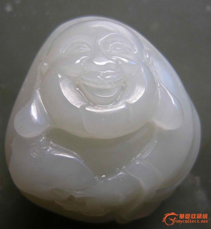新疆和田玉籽料米勒佛雕件20克 非常油,<em>白度</em>1