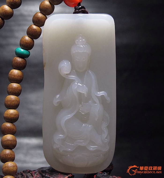 【一级白】苏州名家范同生精品和田籽料观音牌