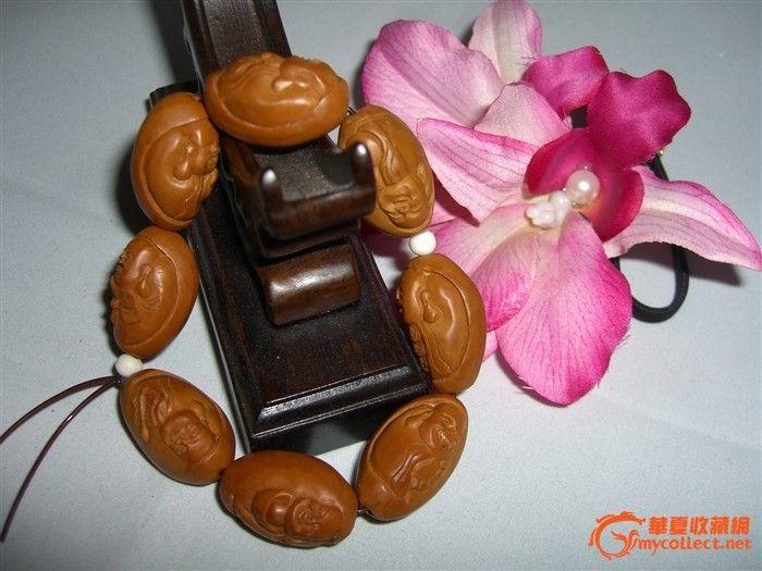 苏工名家精品橄榄核雕弥勒佛橄榄核手串_在线