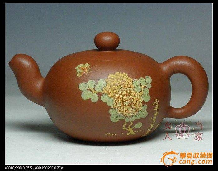 宜兴紫砂壶 国家级陈春燕手制 原矿小红泥 富贵花380CC图7
