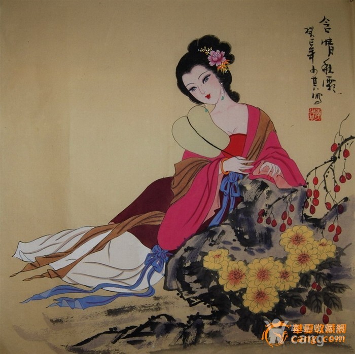 四平尺名家风格,国画仕女人物作品