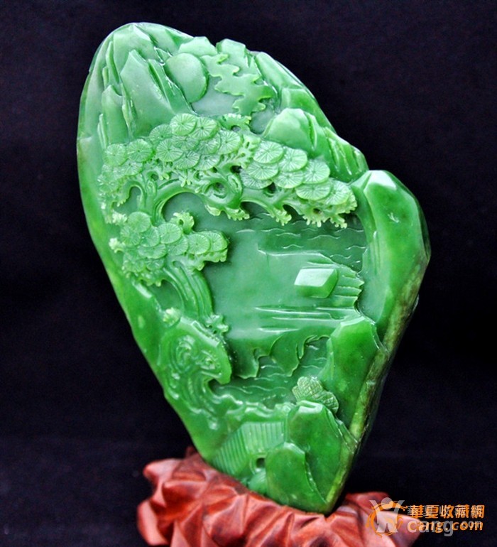 【精品】名家苏作新疆和田碧玉山子