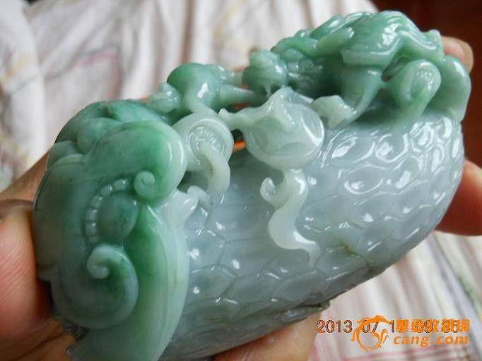 翡翠 翡翠A货 天然翡翠 缅甸翡翠 重器老坑飞天麒麟 有证书图10
