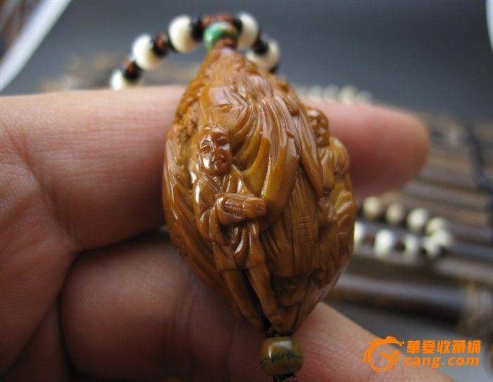 (四花大籽)核雕大师周建明作品·孔子周游图6