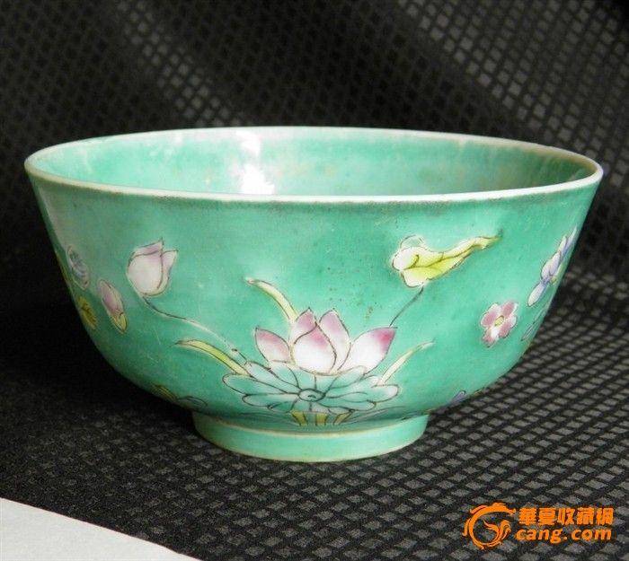 少有品种-清湖绿花卉碗,图3
