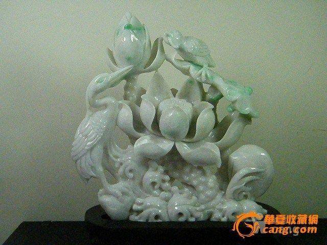 【首日压轴】天然A货翡翠摆件一路连科
