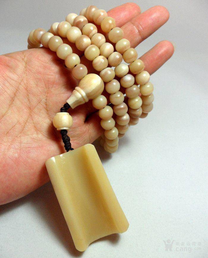 【HU】天然稀有珍贵材质大MAO骨108佛珠!油润素面厚装大牌挂件!图4