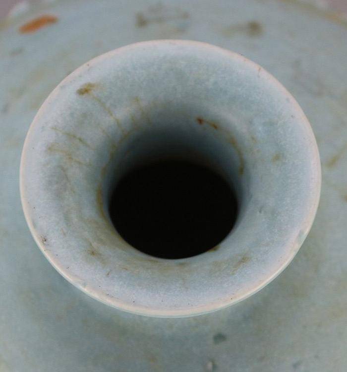 古代明代天青釉炫纹梅瓶全品精品!!图2