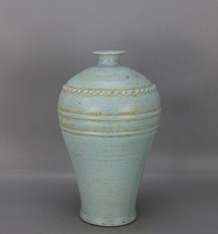古代明代天青釉炫纹梅瓶全品精品!!图3