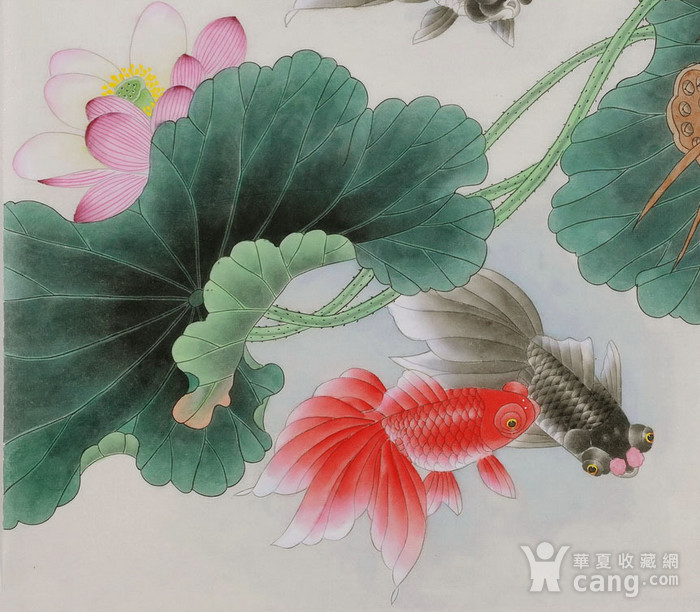 名家路雨年风格工笔鱼四尺斗方