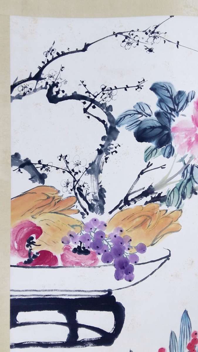 保真手绘名家王雪涛先生花鸟画立轴精品佳作!图2
