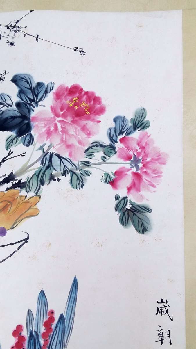 保真手绘名家王雪涛先生花鸟画立轴精品佳作!图3