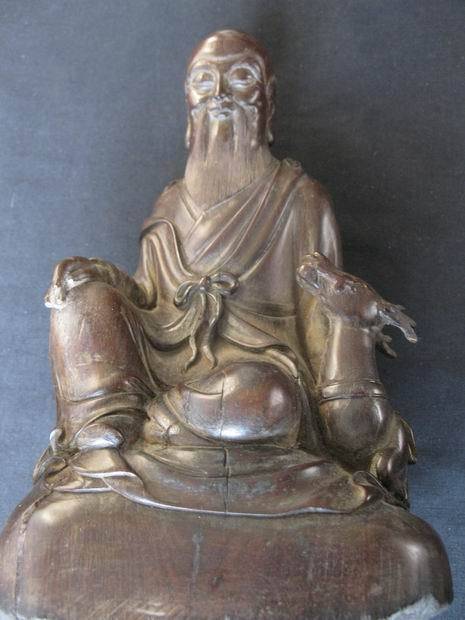 【木珍重器】清代老酸枝福绿寿星图5