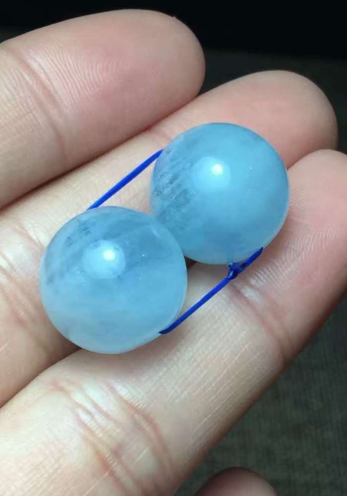 天然海蓝宝配珠图2