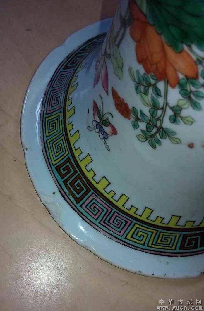 清代花鸟大花瓶图7