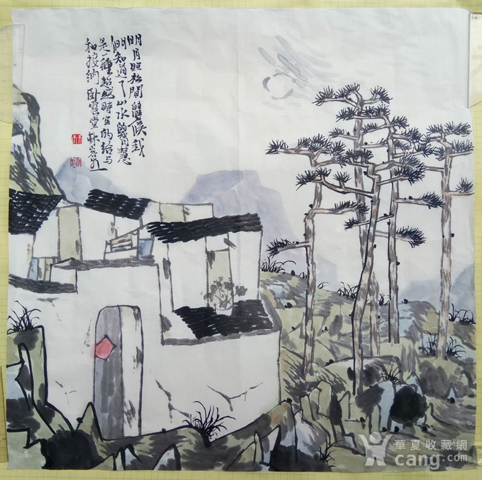 林容生款山水画 国画