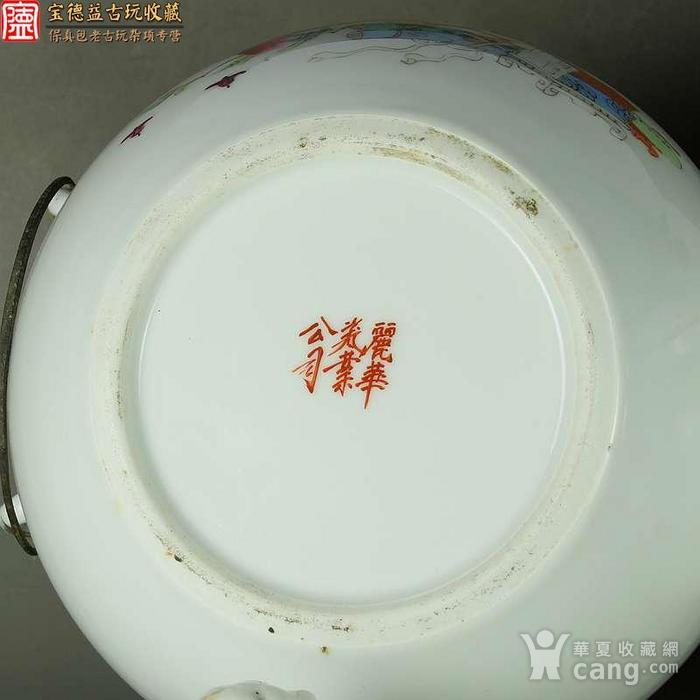 民国老瓷器丽华瓷业公司款细路粉彩博古百宝纹盖罐一对