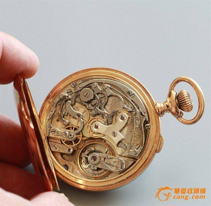 华夏推精 14K金,阿加西双追复杂功能怀表图6
