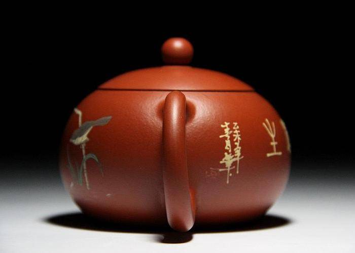 单芳 赵庄朱泥 彩绘西施壶图5
