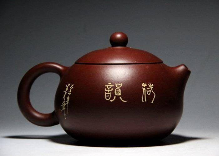 单芳 原矿朱泥大红袍 彩绘西施壶图2