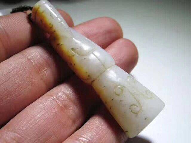 和田玉 近一级白 籽玉 翁仲 挂坠图3