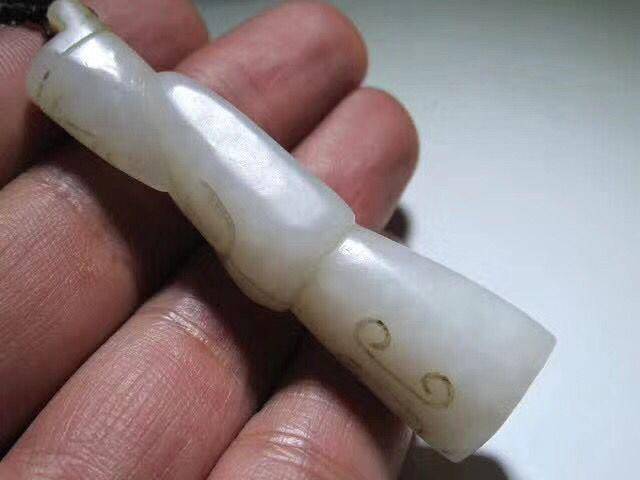 和田玉 近一级白 籽玉 翁仲 挂坠图7