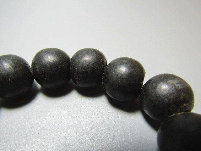藏传陨石 圆珠手串 包浆老厚图6