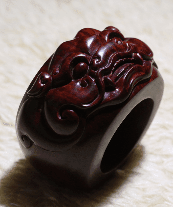 小叶紫檀名家精工 貔貅扳指 图6