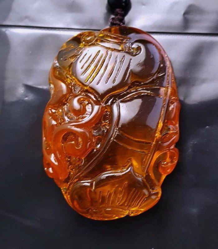 精品 29.68克墨西哥蓝珀人生如意吊坠图2