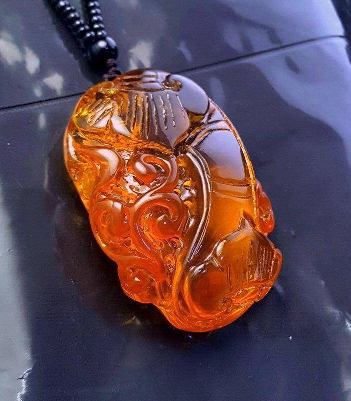 精品 29.68克墨西哥蓝珀人生如意吊坠图4