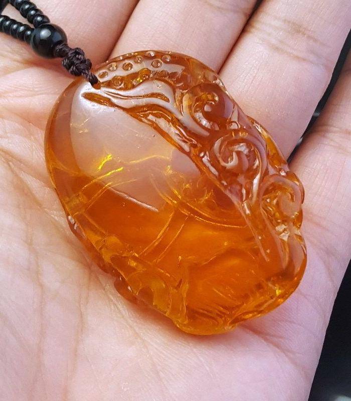 精品 29.68克墨西哥蓝珀人生如意吊坠图6