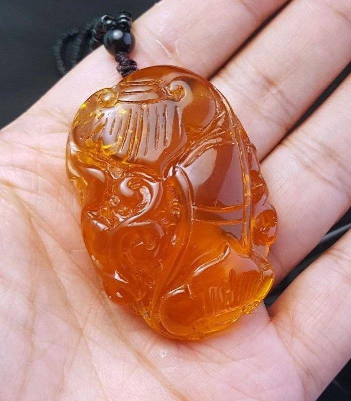 精品 29.68克墨西哥蓝珀人生如意吊坠图5