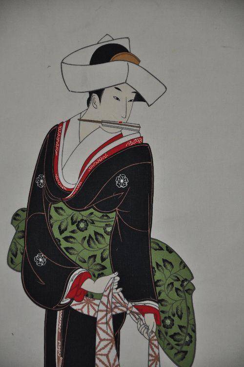 日本粉彩仕女画图2