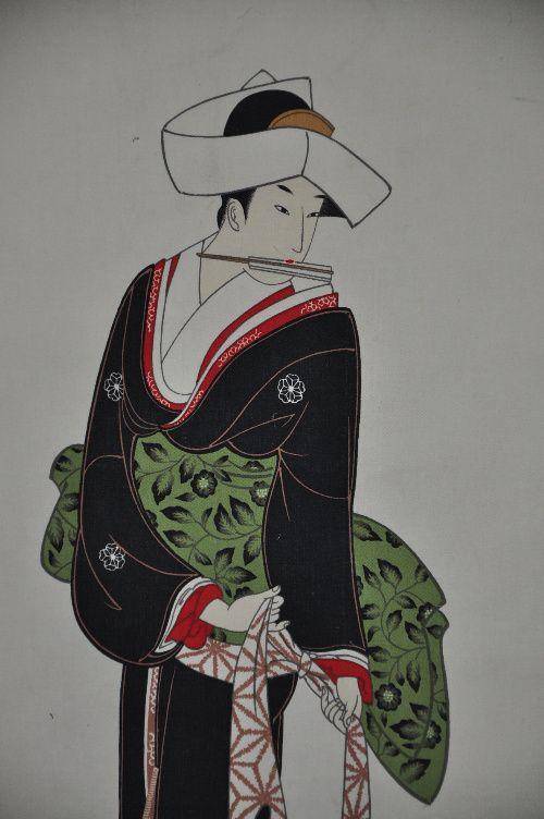 日本粉彩仕女画图5