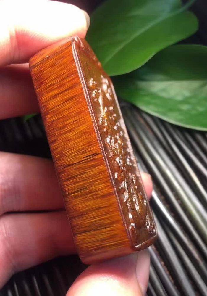 手工雕刻龙凤双喜牌图3