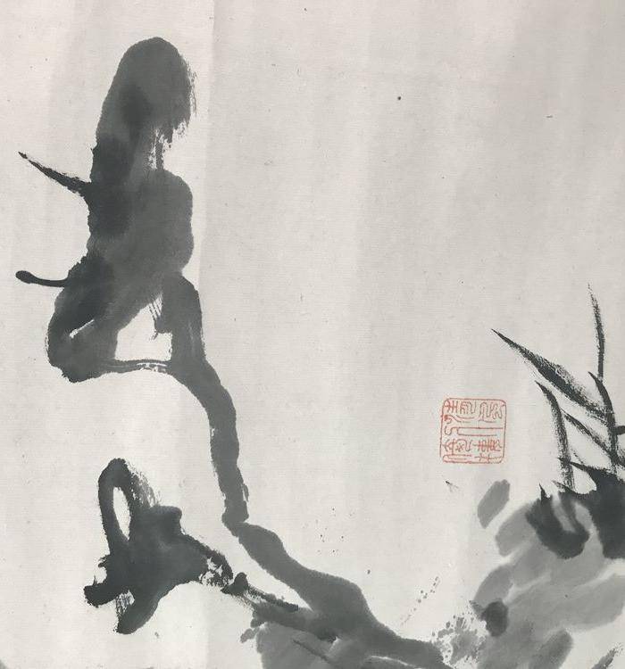清代灵芝兰花图图4
