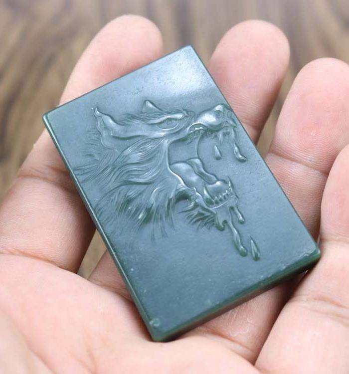 和田玉精雕 王者风范 牌子,有权威鉴定证书!超低一口价!图6