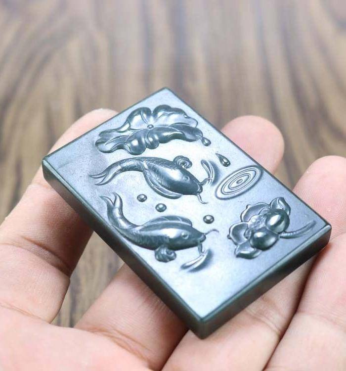 和田玉精雕 连年有余 牌子,有权威鉴定证书!超低一口价!图4